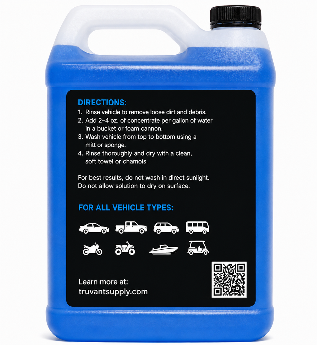 Car Wash & Wax Concentrate – High-Foam Detergent & Polish | Fleet & Auto Detailing