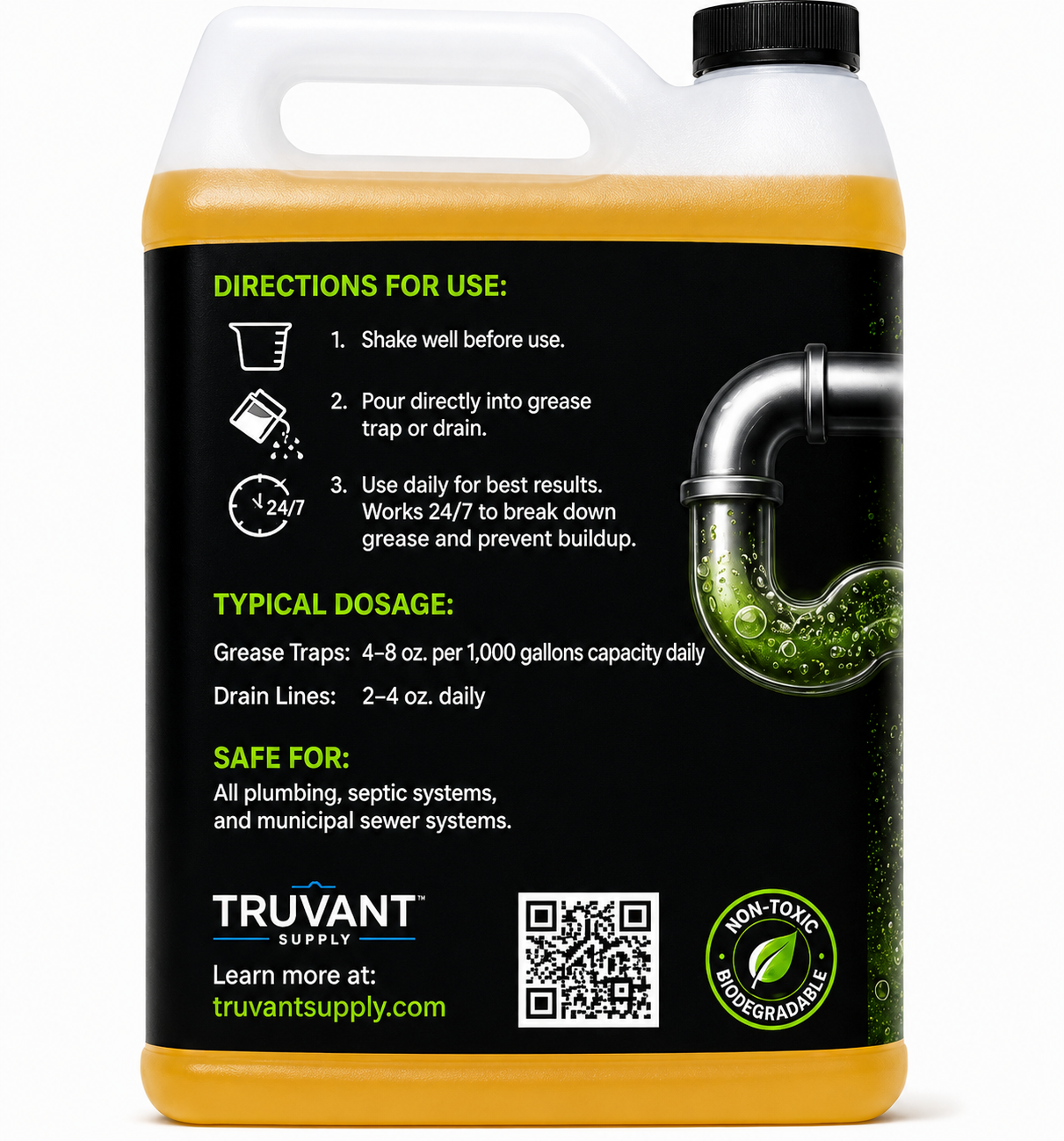 Bio-Flow Grease Trap Treatment – Enzymatic Bacteria | Reduce Pump-Out Costs