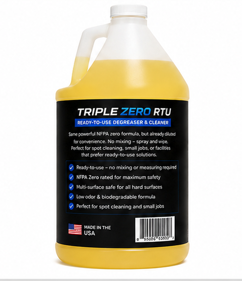 Triple Zero RTU – No-Mix Industrial Degreaser | NFPA Zero | Ready-to-Use